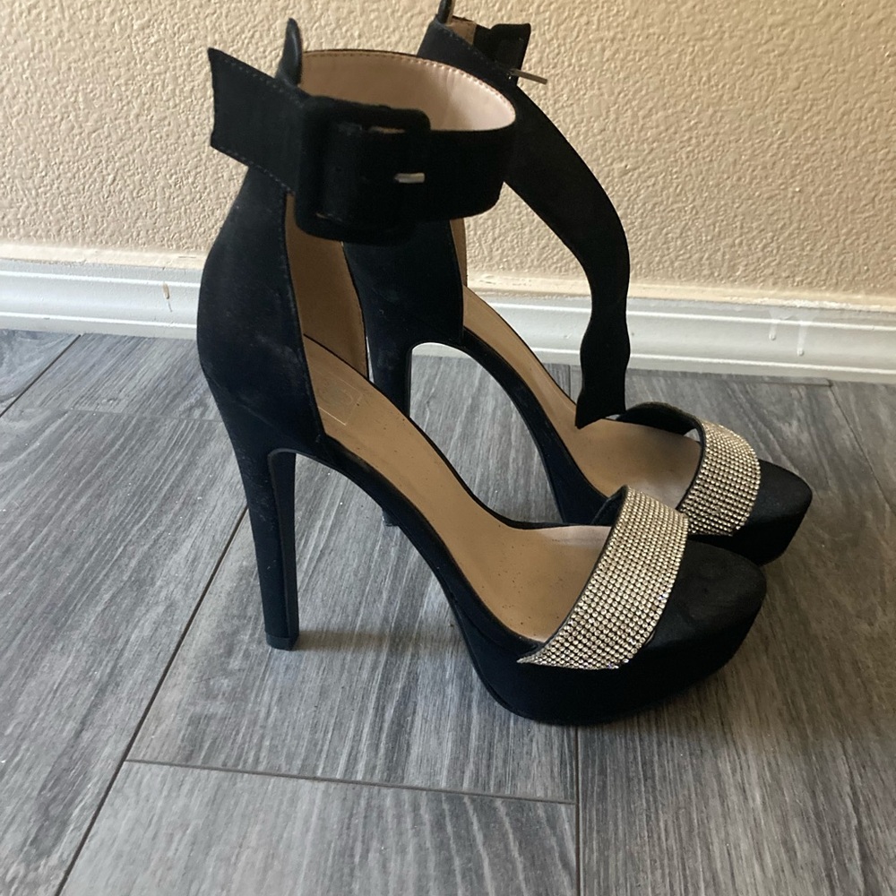 Elegant Black and Silver Women's Heels